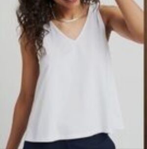 Kit and Ace White Pima cotton blend Tank Top